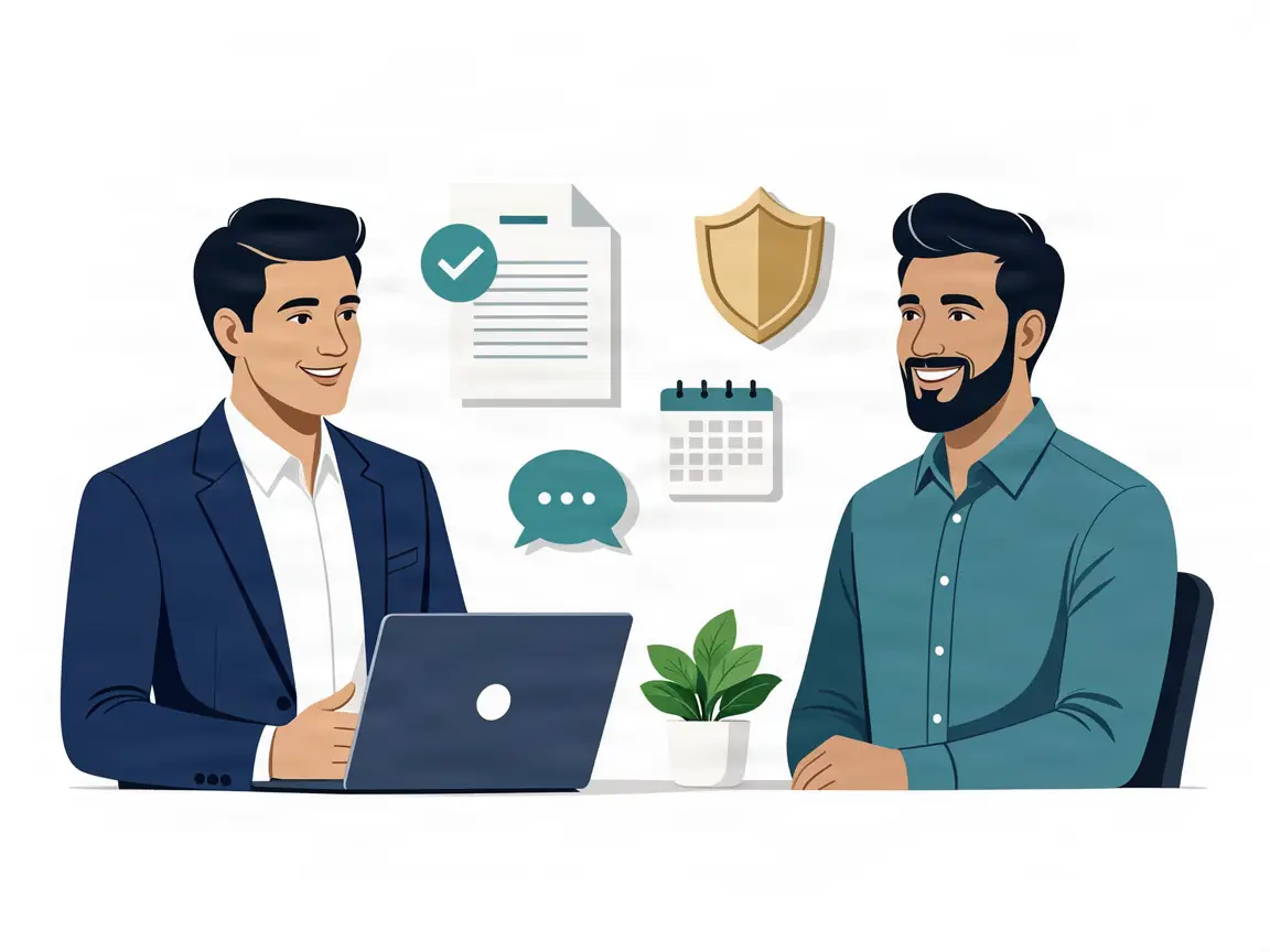 Bary Business advisor helping a founder on a video call