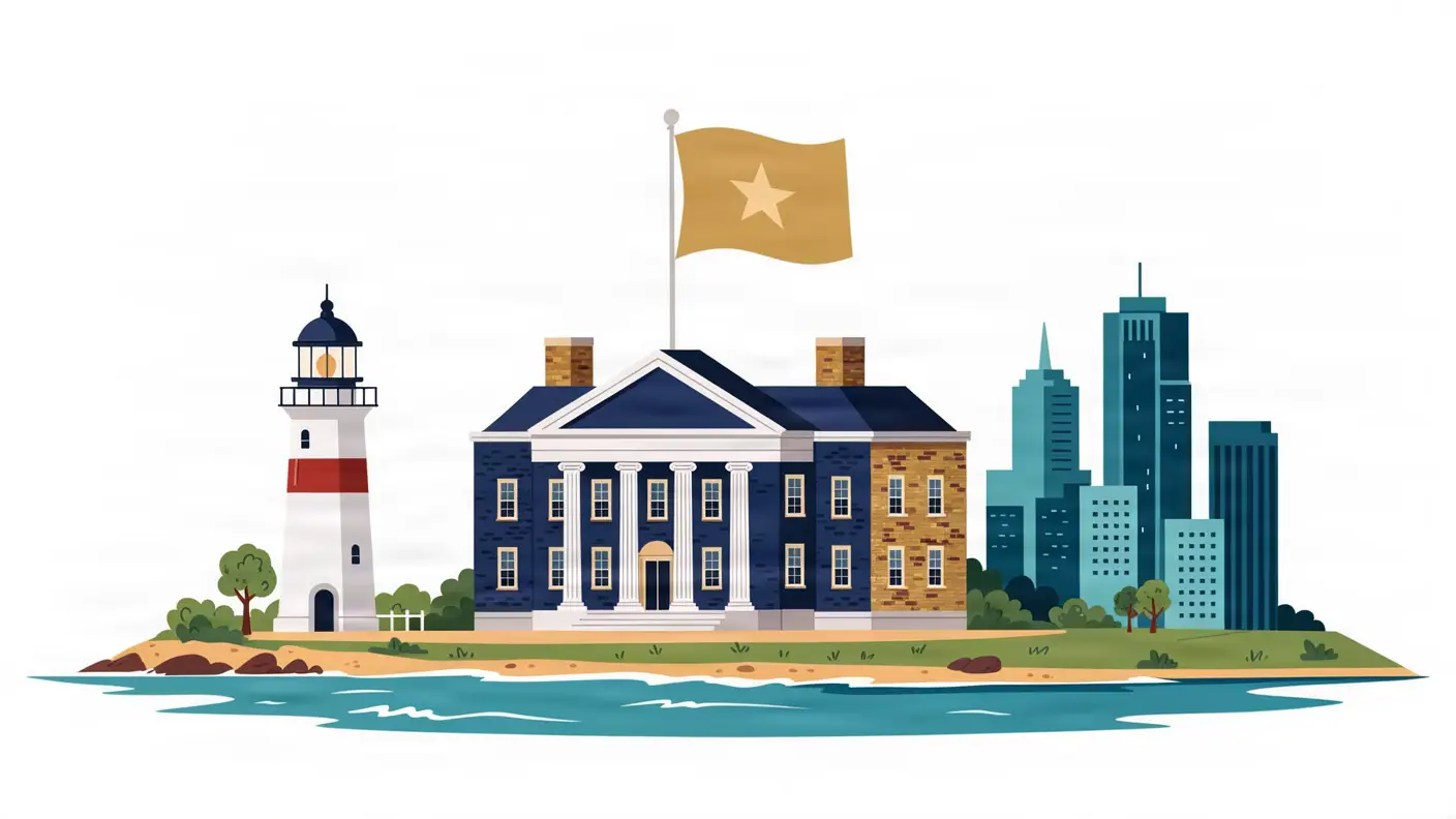 Delaware state house and city skyline