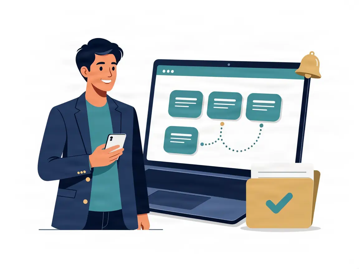 Founder following the Bary Business steps in the online portal