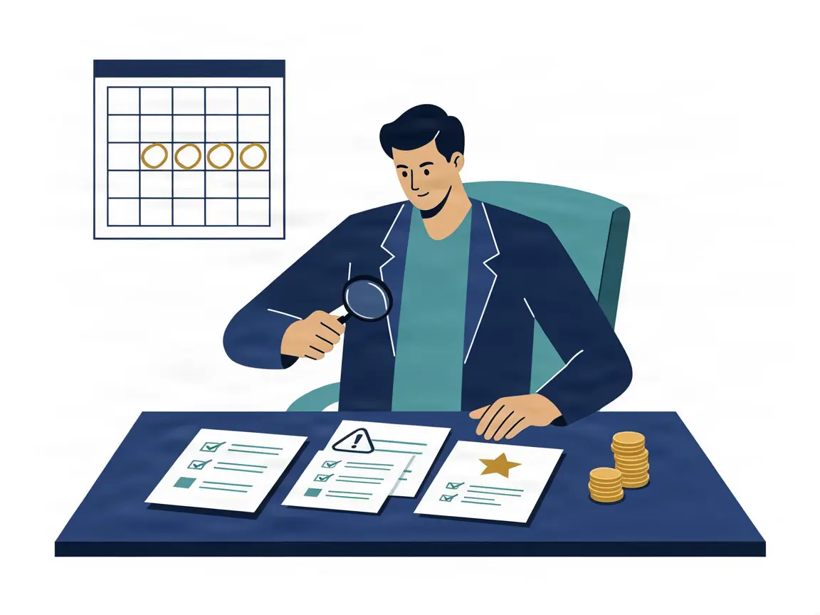 Founder comparing yearly fees and deadlines across states
